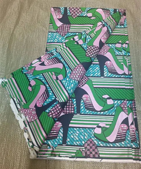 African Real Wax Print Fabric - 6 Yards 100% Cotton Ghana Ankara Loincloth Material