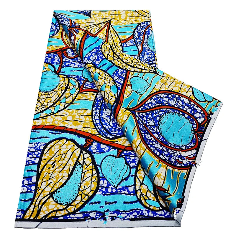 African Real Wax Print Fabric - 6 Yards 100% Cotton Ghana Ankara Loincloth Material