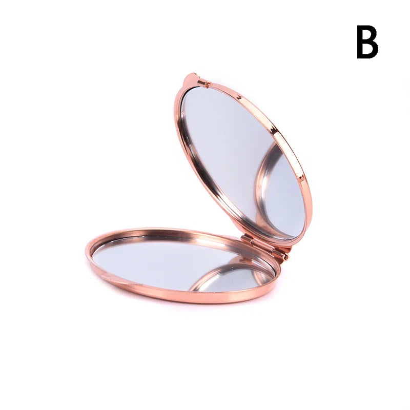Foldable Mini Square Makeup Mirror - Double-Sided Compact Pocket Vanity Mirror