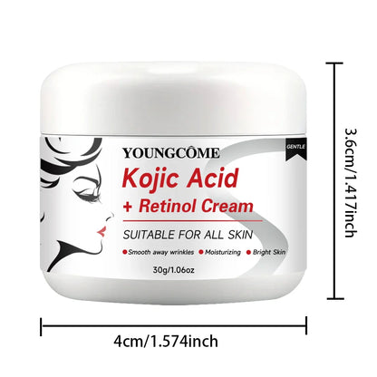 Kojic Acid & Retinol Anti-Aging Cream – Moisturizer for Wrinkle Removal, Skin Whitening and Brightening Face Care