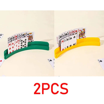 Plastic Poker Card Stand Holder - Creative Playing Card Support Clip Base for Easy Hands-Free Board Games