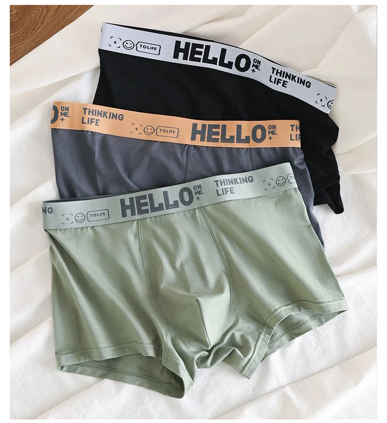 1/5PCS Men's Breathable Underwear – Comfy, Quick-Drying Stretchy Boxer Trunks, Sexy & Trendy Boxer Panties