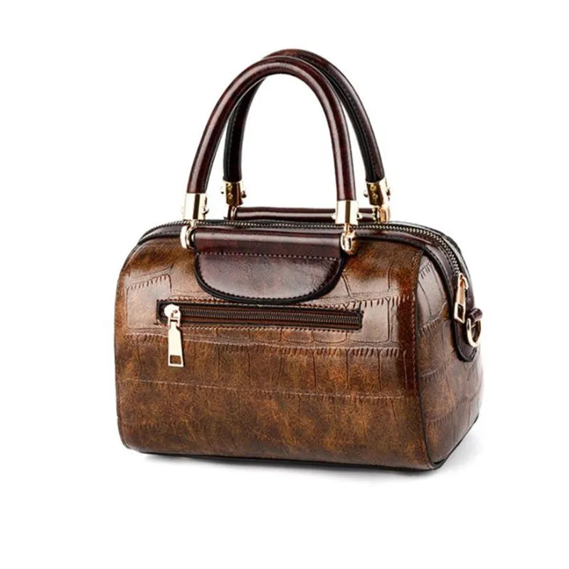 Luxury Women’s PU Leather Handbag – Classic Crocodile Tote & Shoulder Messenger Bag