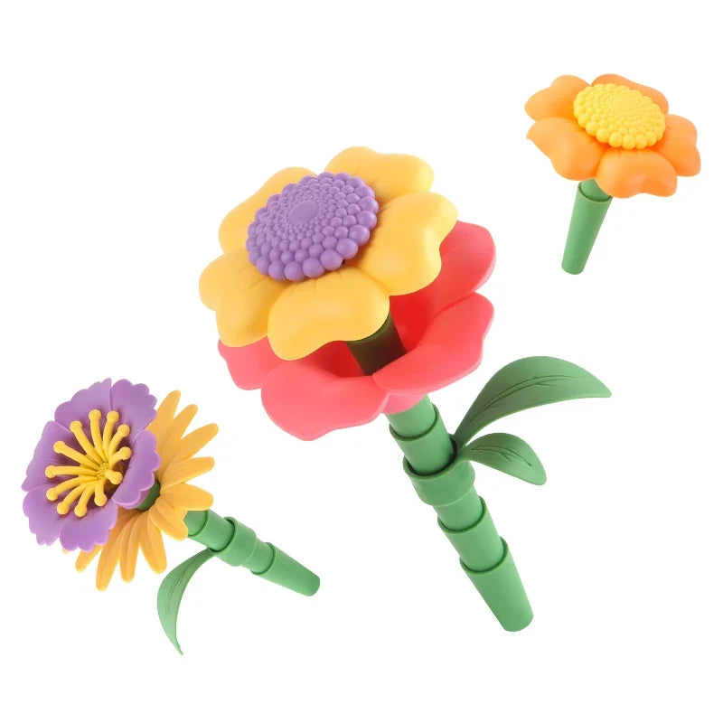 STEM Flower Garden Building Toy - Creative Educational Construction Set for Kids Ages 3-7