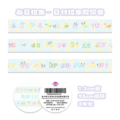 Kawaii Panda Washi Tape - Cute Deco Masking Tape for Scrapbook DIY Arts Crafts Stationery Album Decoration