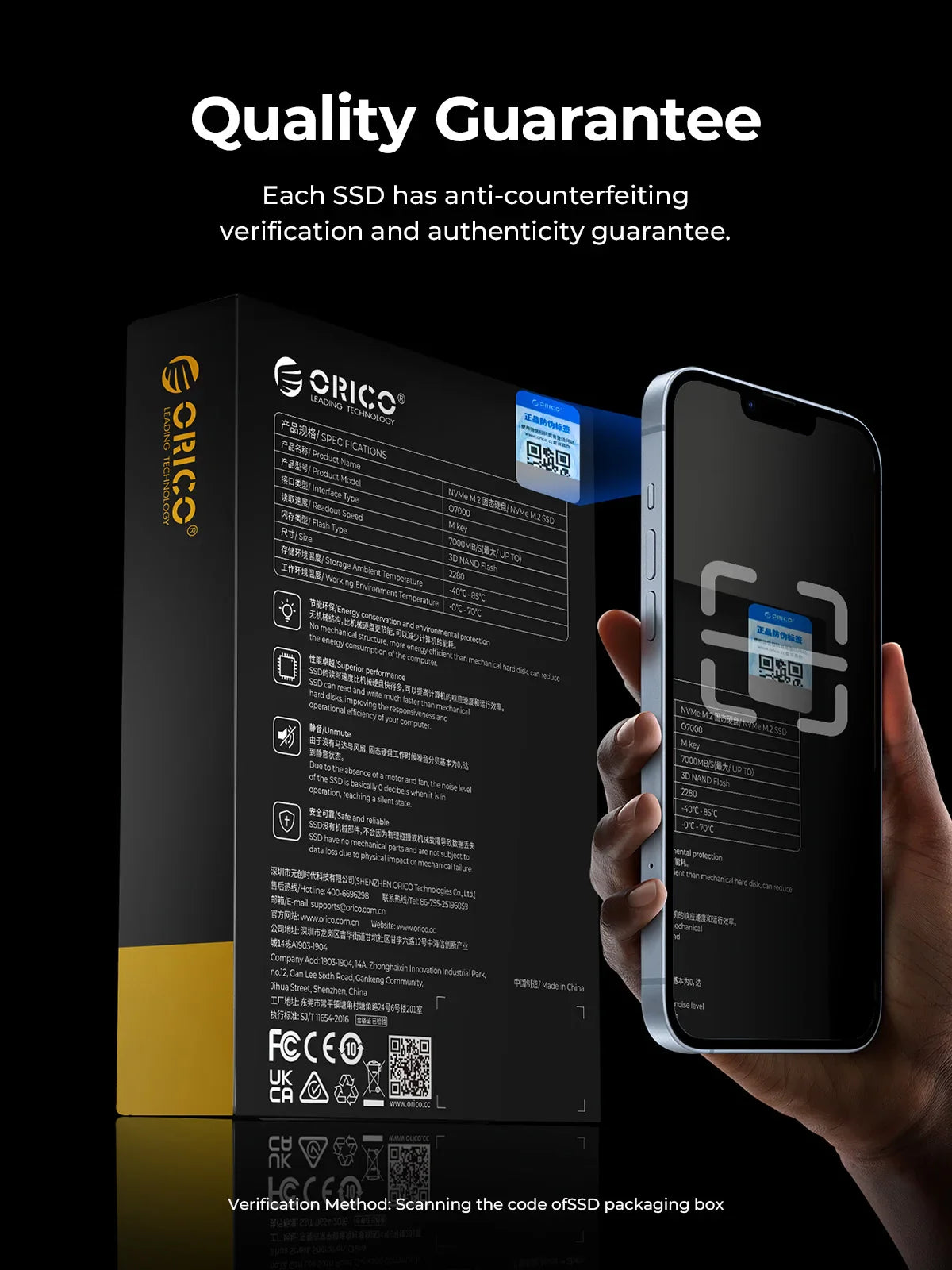 ORICO PCIe 4.0 M.2 NVMe SSD O7000 – 7400MB/s Internal Solid State Drive for PS5 Gaming & Content Creators (1TB/2TB/4TB, M Key 2280)