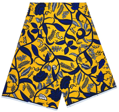100% Cotton Ankara Wax Fabric - High Quality Soft Real Dutch Pagne Print for Dresses & Sewing