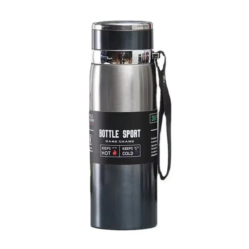 1L Stainless Steel Thermal Water Bottle – Vacuum Insulated Thermos Flask for Hot & Cold Drinks, Coffee & Tea Travel Bottle