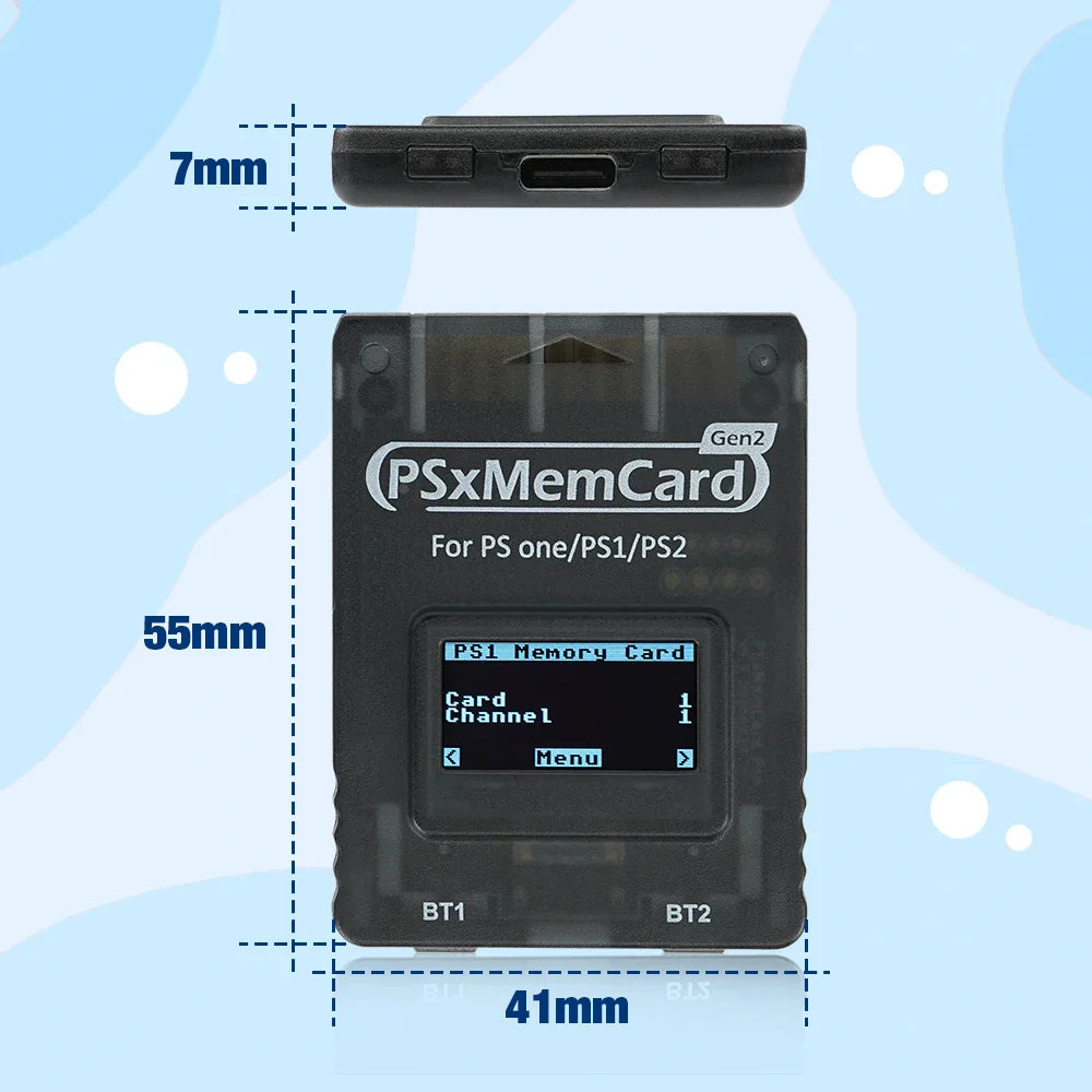 Bitfunx PSxMemCard Gen2 – SD2PSXTD Save Storage for PS1 & PS2 Games, Compatible with PlayStation Consoles