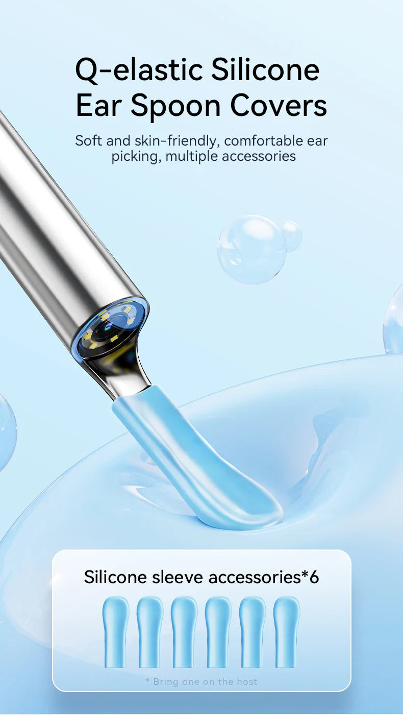 Visual Ear Wax Cleaner with Camera – Safe Earwax Removal Endoscope, 5M Luminous Otoscope & Ear Cleaning Tools for Ear Care