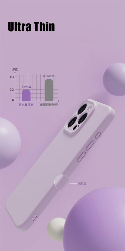 Luxury Liquid Silicone Magsafe Case — Smooth Wireless Charging Cover for iPhone 12-17 Pro Max & Air Models