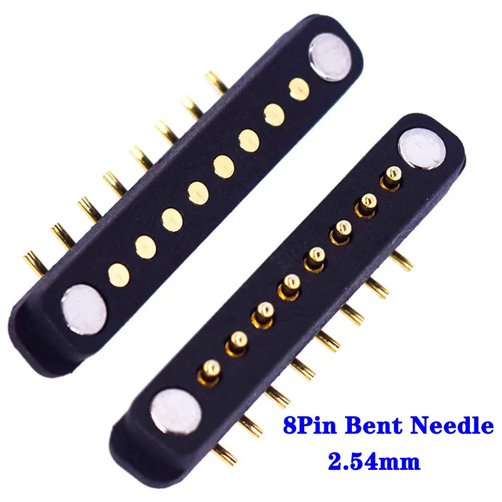 Magnetic Pogo Pin Connector - 2-10 Pin Spring Loaded Male Female DC Power Socket with 2.54/4.0/2.8mm Pitch