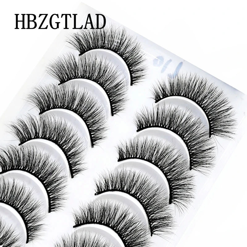 HBZGTLAD 10 Pairs 3D Faux Mink False Eyelashes – Natural Long Look Short Mink Lash Extensions for Makeup & Beauty