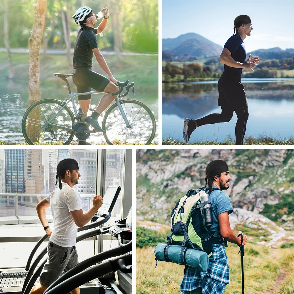 Sweat-Wicking Cycling Headscarf - Breathable Sports Bandana for Running, Hiking & Helmet Use