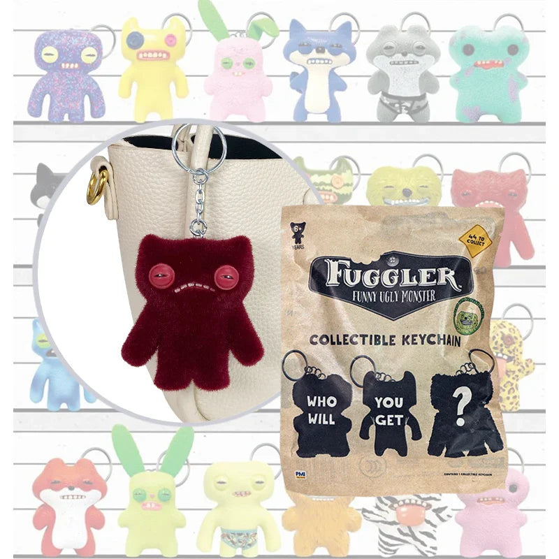 Original Fuggler Blind Bag Collectible Keyring — 6.5cm Funny Ugly Monster PVC Mini Figure