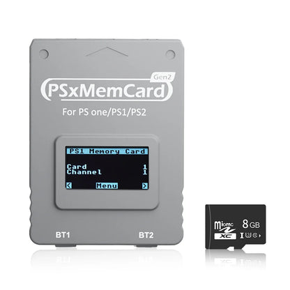 BitFunx PSxMemCard Gen2 SD2PSX – Memory Card Adapter for PS1/PS2 with SD Card Reader for Game Saves