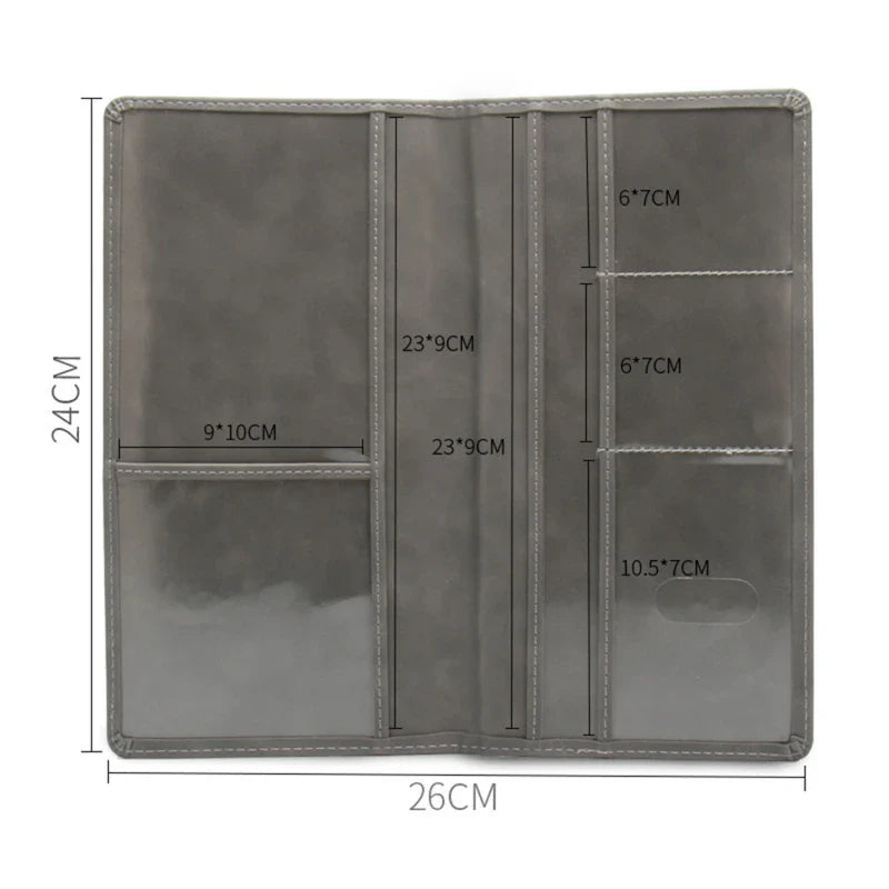 Car Registration & Insurance Holder – Leather Driving License Cover, Auto Documents Storage Bag & Credit Card Holder