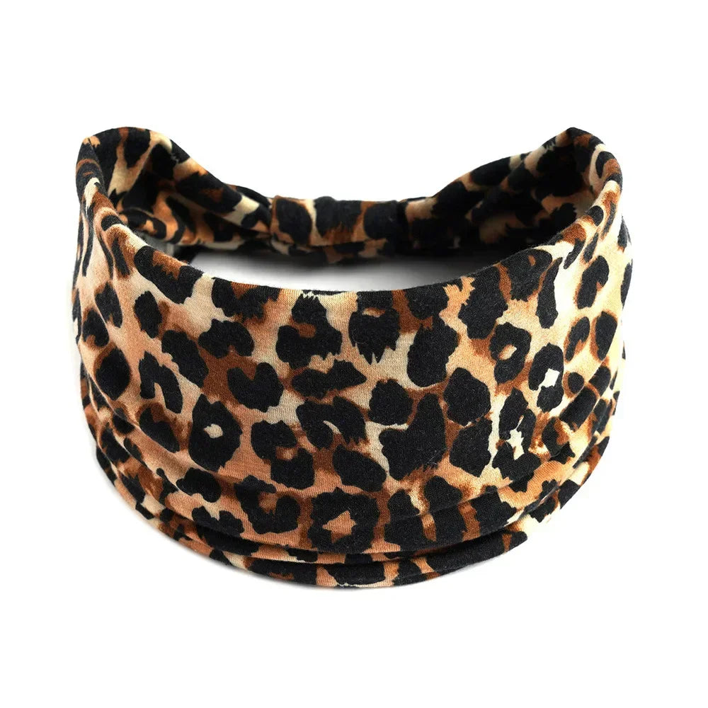 Bohemian Wide Cotton Stretch Headbands for Women – Turban Style Hairbands, Bandana Headwrap Hair Accessories