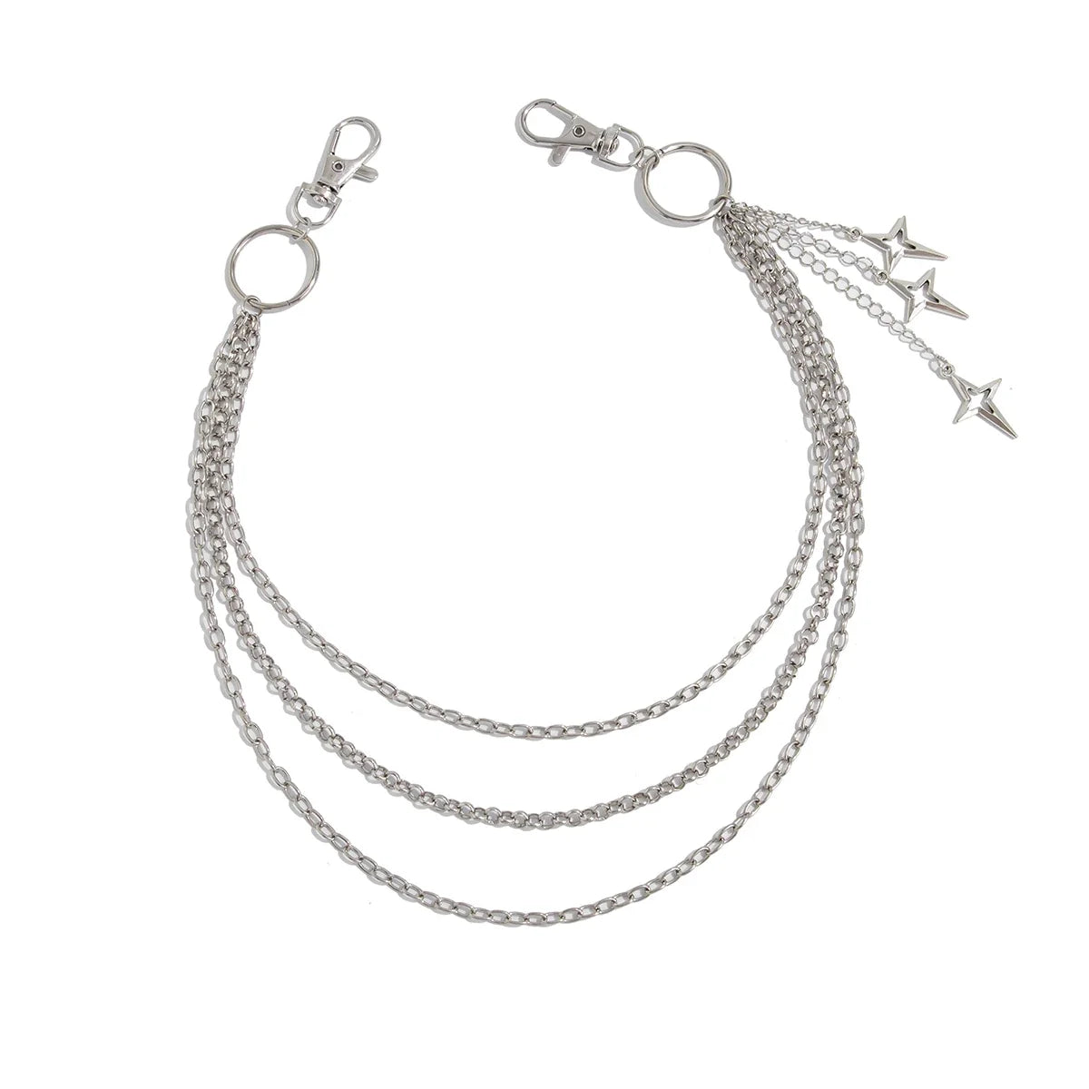 Punk Multilayer Star Pant Chain - Metal Hip Hop Waist Chain Keychain for Women, Jeans & Trendy Fashion Accessories