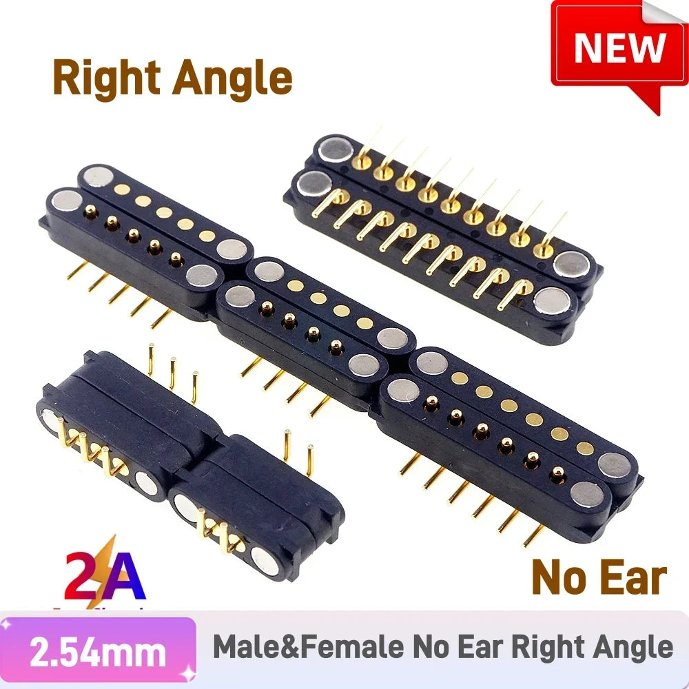 DC Magnetic Pogo Pin Connector - 2A Spring Loaded 2-9 Pin Male Female Power Socket