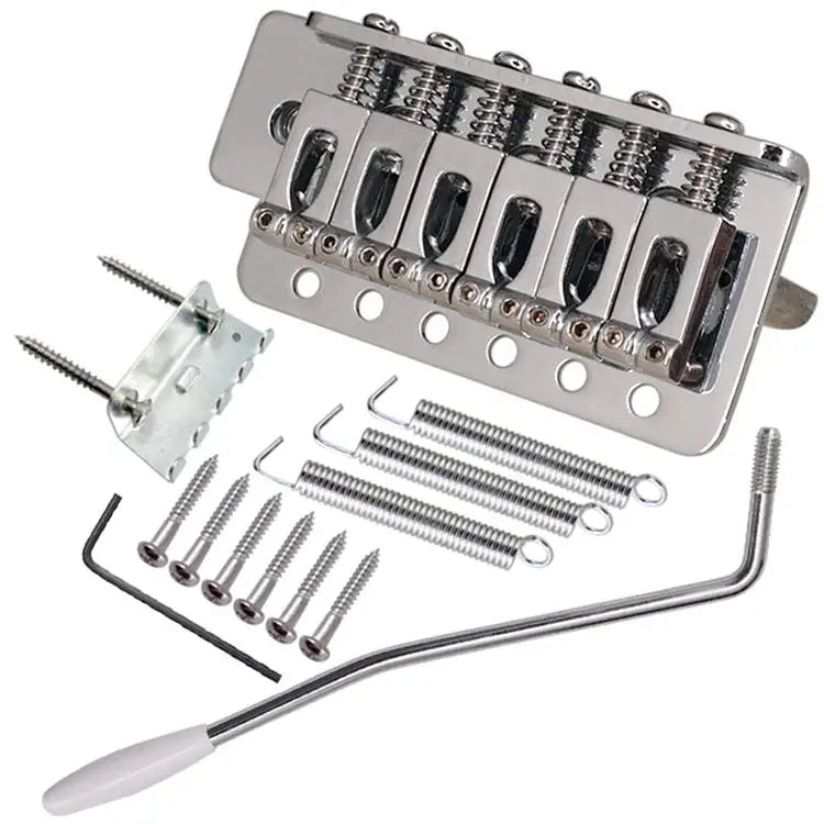 6-String Guitar Bridge Saddle Tailpiece — Tremolo Bridge for Strat SQ ST Electric Guitars, Standard Guitar Accessory
