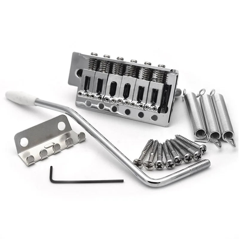 6-String Guitar Bridge Saddle Tailpiece — Tremolo Bridge for Strat SQ ST Electric Guitars, Standard Guitar Accessory