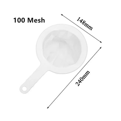 Fine Mesh Strainer Spoon – Nylon Coffee, Milk, Soy & Yogurt Filter, 100–400 Mesh Kitchen Sieve & Dining Gadget Tool