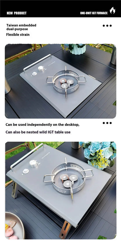 Lohascamping Folding IGT Table – Lightweight Portable Roll-Up Table with Adjustable Legs for Camping, BBQ & Outdoor Cooking