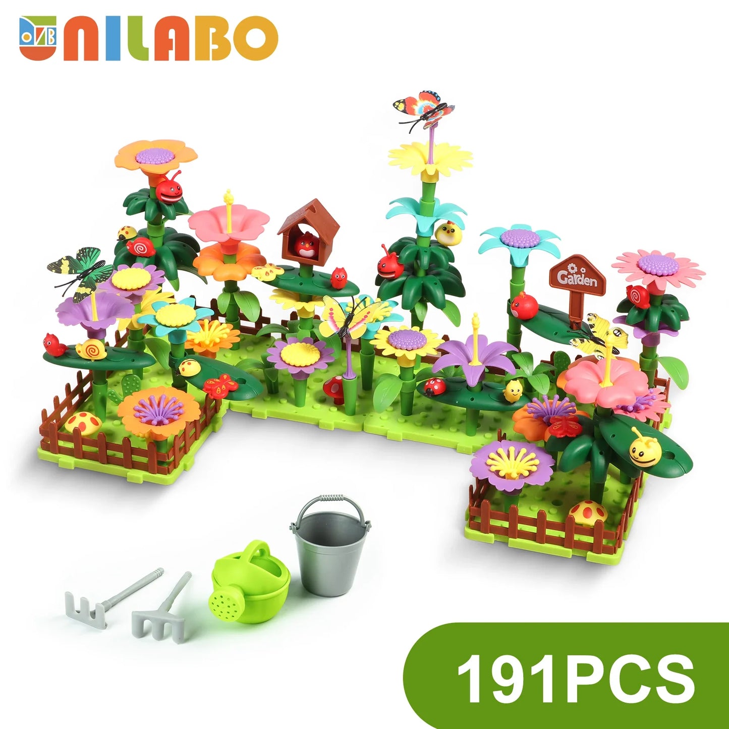STEM Flower Garden Building Toy - Creative Educational Construction Set for Kids Ages 3-7