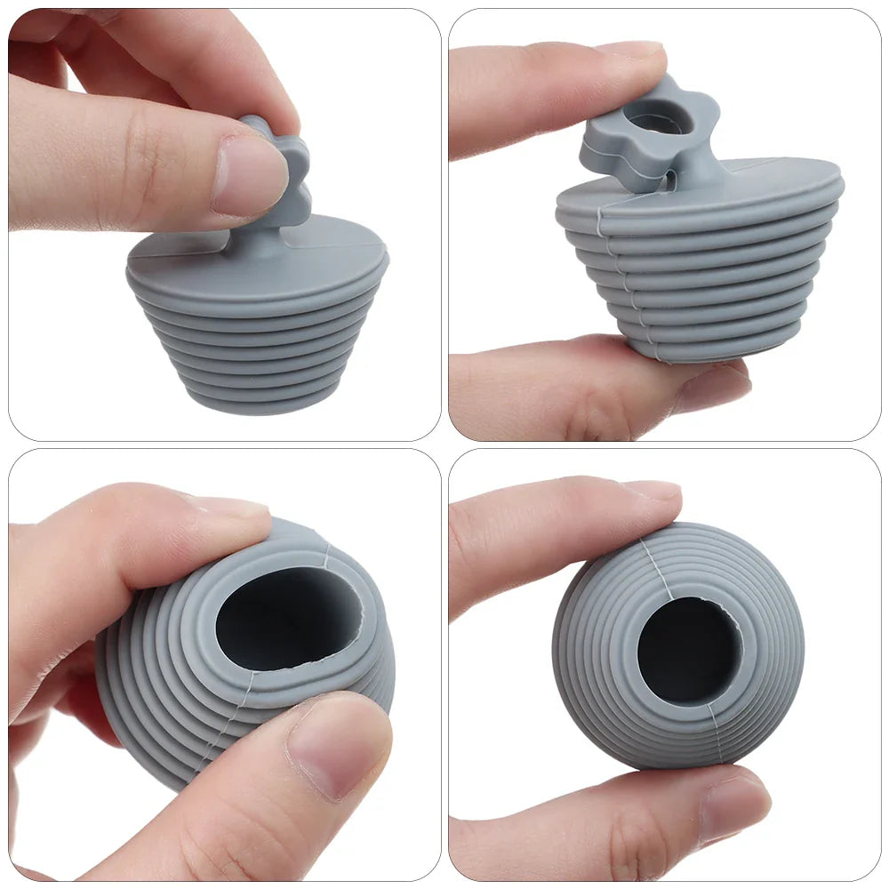 Universal Silicone Bathtub Plug Replacement - Anti-Clogging Drain Stopper for Showers, Sinks and Bathtubs