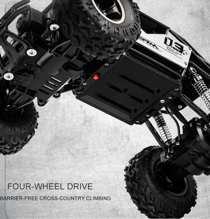 1:12/16 RC Off-Road Truck – 4WD Remote Control Car with Metal Shell & LED Lights for Kids