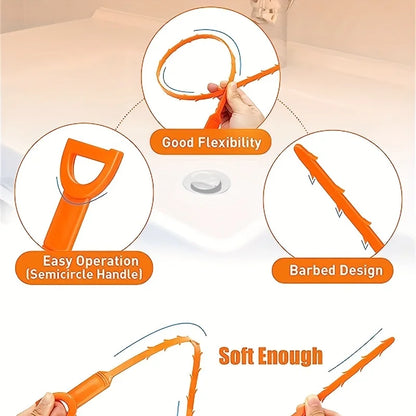 Hand Crank Drain Unclogger - Kitchen Sink and Toilet Hair Cleaner Plumbing Tool