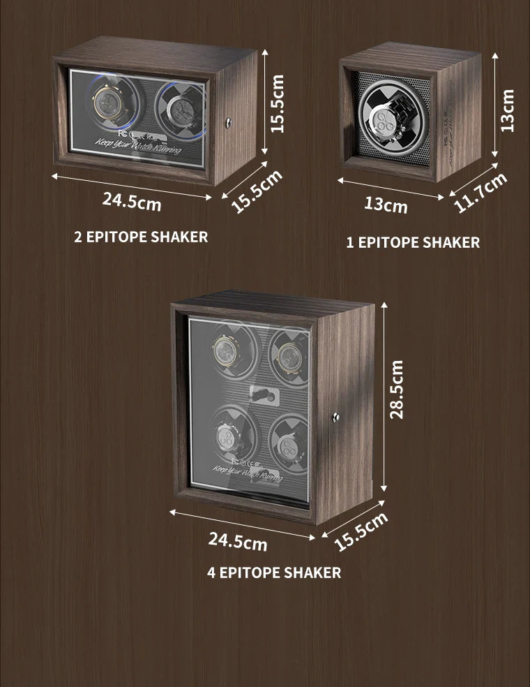 IBBETON Luxury Wood Watch Winder – 1 Slot High-End Automatic Watch Box with Mabuchi Motor & Storage Cabinet