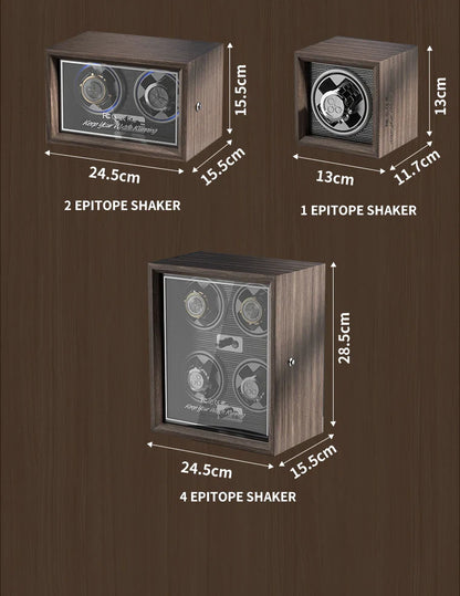 IBBETON Luxury Wood Watch Winder – 1 Slot High-End Automatic Watch Box with Mabuchi Motor & Storage Cabinet