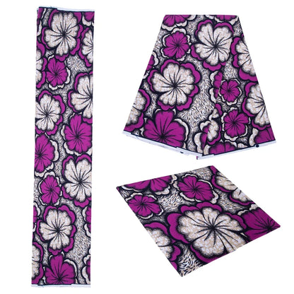 Original African Wax Print Fabric - 100% Cotton Colorful Dutch Ankara Pagne