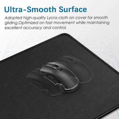 Black Cat Large Mouse Pad 90x40 — Kawaii Black & White Desk Mat for Computer & Office