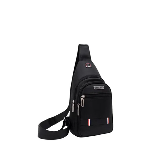 Men's CrossBorder Small Chest Shoulder Bag - Fashionable Polyester Travel Companion for Trendy Outdoor Leisure