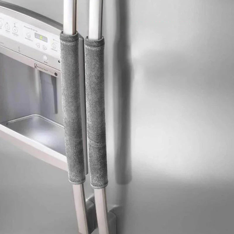 2PCS Refrigerator Door Handle Covers – Anti-Skid Fridge & Oven Protectors, Fingerprint-Resistant Kitchen Decor Gloves
