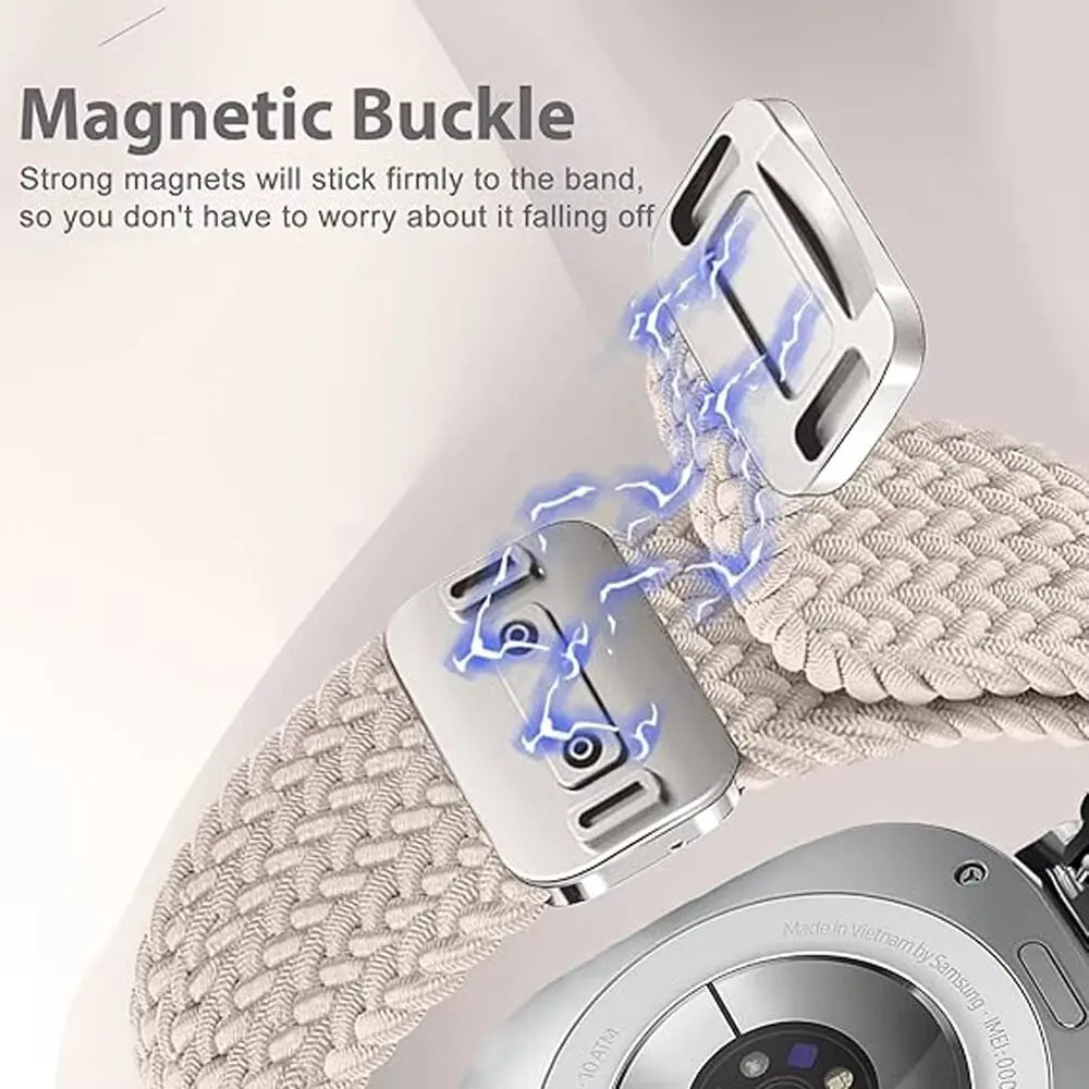 Magnetic Nylon Strap for Samsung Galaxy Watch Ultra 47mm – Adjustable Loop Bracelet Band Accessory