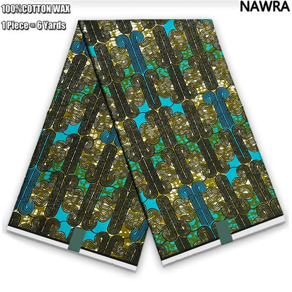 2026 African Real Wax Print Fabric - 100% Cotton Ghana Style Soft Ankara Pagne