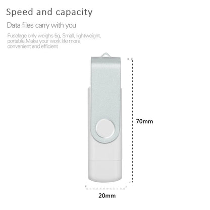 360° Rotating Type-C USB 3.0 Flash Drive – 2-in-1 High-Speed Pen Drive 16GB to 128GB, Multi-Format Compatible