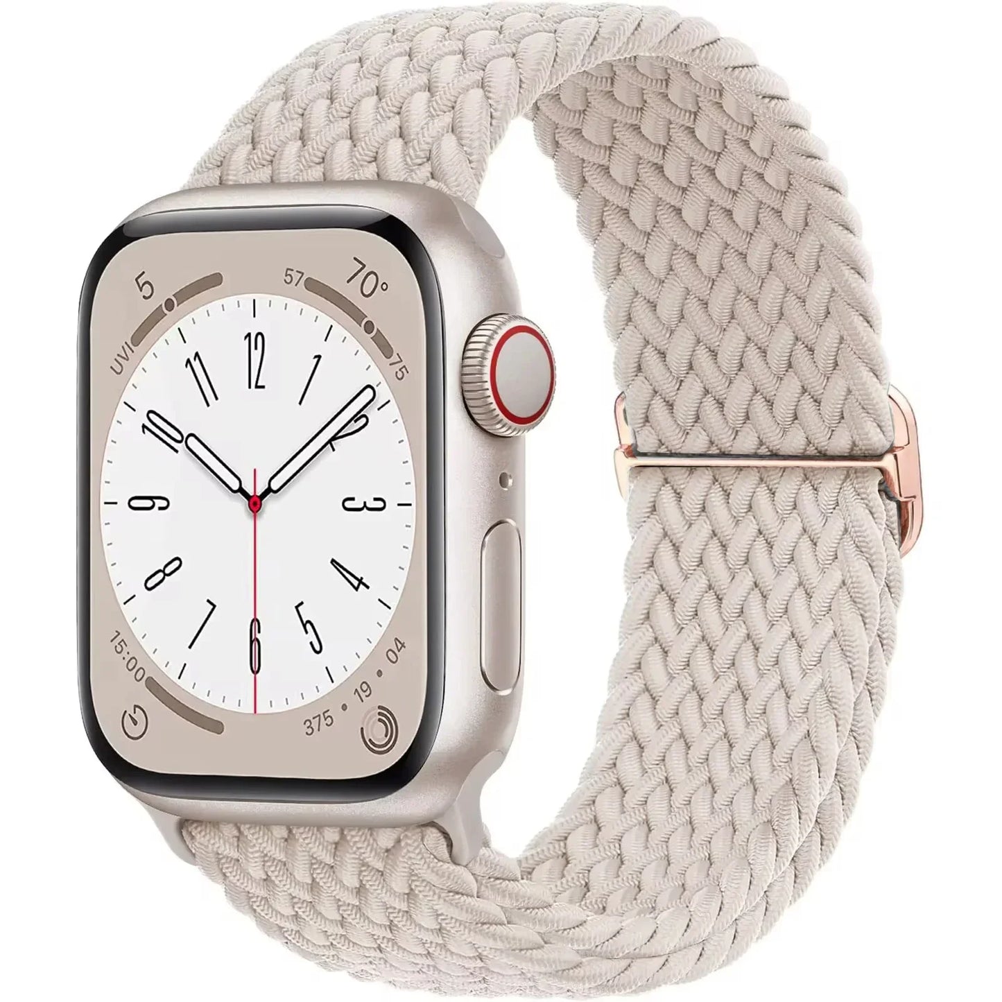 Braided Solo Loop Apple Watch Ultra Band – Elastic Nylon Adjustable Strap for iWatch SE, Series 3–9 (38mm–49mm) Bracelet Band