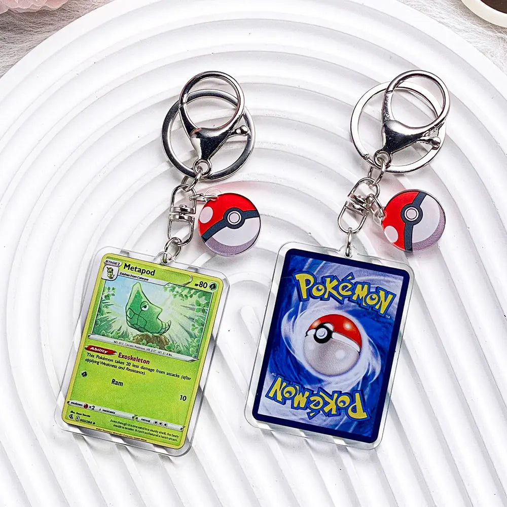 Pokemon Acrylic Keychain Charms - Pikachu Bulbasaur Jigglypuff Bag Pendant Backpack Accessories Gift
