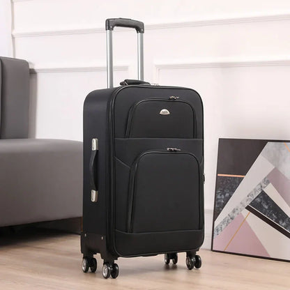 Ex Canvas Travel Suitcase – Trendy Fashionable Rolling Luggage with Combination Lock & 360° All-Direction Wheels for Business Travel