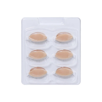 GLAMLASH Mini Lash Practice Head – Flat Model for Eyelash Extension Training with Removable Replacement Eyelids