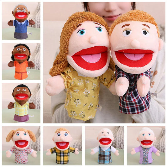 Kids Plush Hand Puppet Set - 28-33cm Role Play Toys for Bedtime Stories, Family Activities & Creative Learning