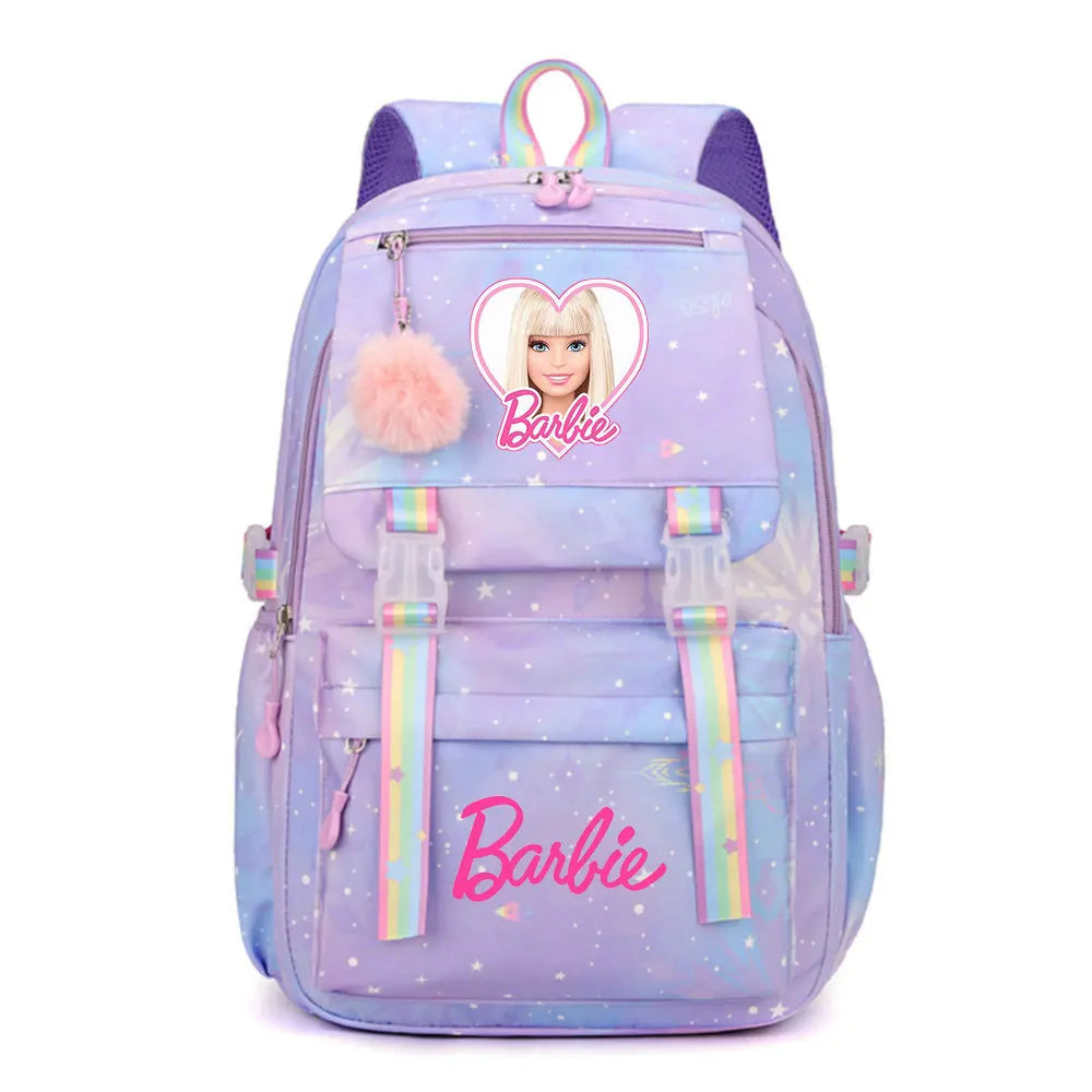 New Barbie Kids School Backpack – Canvas Travel & Laptop Bag for Boys, Girls, & Teenagers