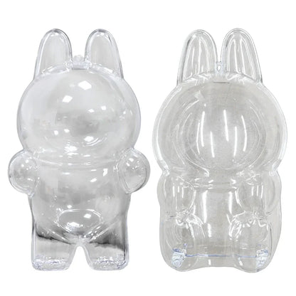 17cm Labubu Transparent Protective Cover - Monster Toy & Elf Doll Storage Display Box
