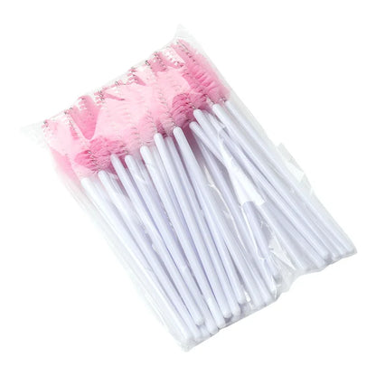 25pcs Eyelash Extension Brush Set - Mascara Wands, Micro Applicators & Spoolie Makeup Tools