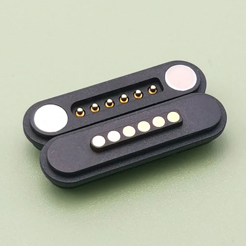 DC 12V 3A Waterproof Magnetic Pogo Pin Connector - 2-6 Pin Spring Loaded Male Female DC Power Socket